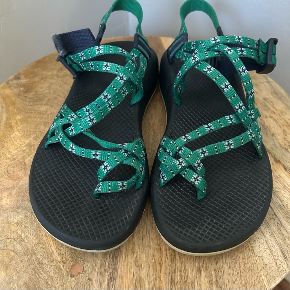 Chaco Womens ZX2 Classic Eclipse Green Sandals Sz 10 - Picture 2 of 7